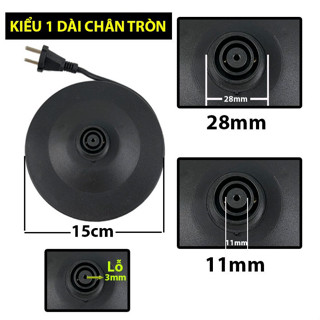 <AnasA> Mâm Đế Ấm Siêu Tốc Bình Siêu Tốc Màu Đen Xoay 360 Độ Dây Đồng Loại Tốt Công Suất 16A Điện Áp 220VCC Nhựa ABS Màu