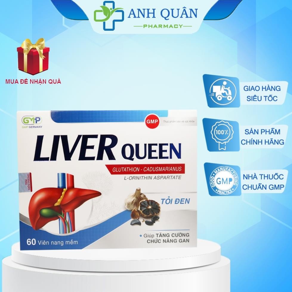 Viên uống giải độc gan Liver Queen (hộp 60 viên) hỗ trợ tăng cường chức năng gan