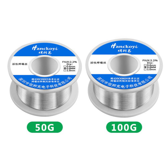 <AST> Thiếc Hàn Hanckoy Hàn Linh Kiện Điện Tử Flux 2.2 Thiếc 25 Lõi Nhựa Thông Nhiệt Độ Nóng Chảy 30