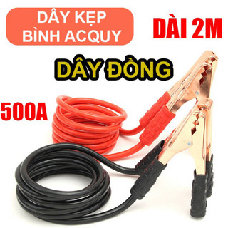 <AST> Dây Điện Câu Kẹp Bình Ắc Quy Ô Tô 2,3m 500A Truyển Kích Điện Acquy Xe Ô Tô Xe Điện Dây Sạc Acquy Oto