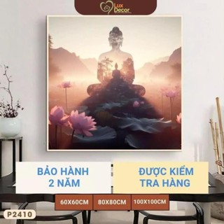 Tranh phật treo tường tráng gương sang trọng treo phòng khách, phong thờ CÓ KHUNG ĐI KÈM