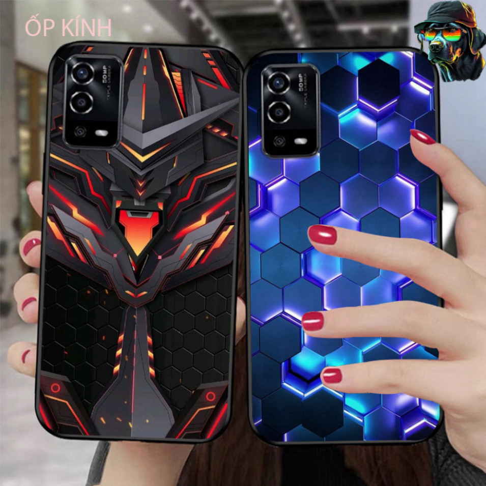 Ốp điện thoại mặt kính oppo a55 4g / oppo a55 5g in hình công nghệ phong cách nam