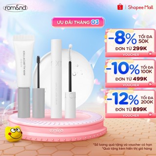 Combo Gel cố định lông mày Romand Han All Brow Fixer-Han All Line 9g + Tinh Chất Dưỡng Mi Romand Han All Lash Serum 8ml