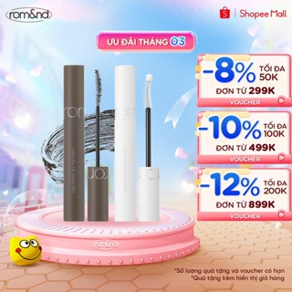 Combo Mascara chuốt mi Romand Han All Fix Mascara - Han All Line 7g + Tinh Chất Dưỡng Mi Romand Han All Lash Serum 8ml