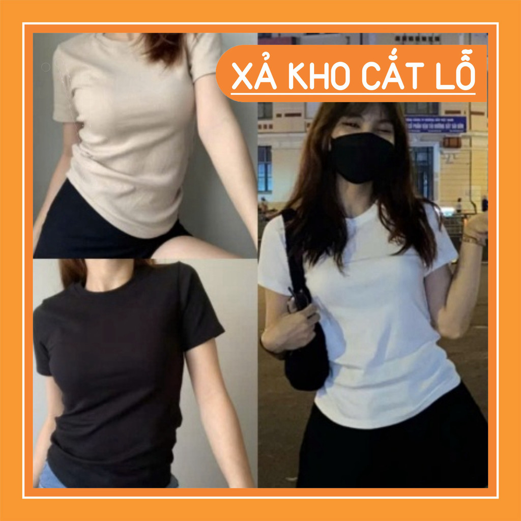 ÁO THUN BABY TEE TRƠN , BASIC TEE FORM ÔM, BABY TEE BODY | BigBuy360 - bigbuy360.vn