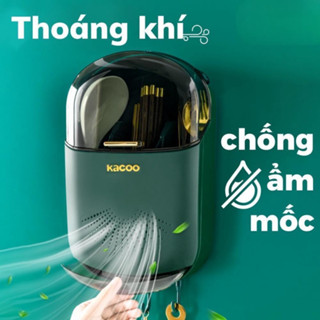 Hộp đựng đũa muỗng, hộp đựng đũa Kacoo, treo tường (sile)