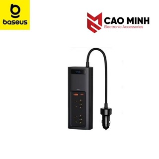 Tẩu Sạc Baseus Chuyển Đổi Điện Ô Tô DC 12V Sang Xoay Chiều AC 220V  In Car Inverter 150W Đa Năng - caominhplus