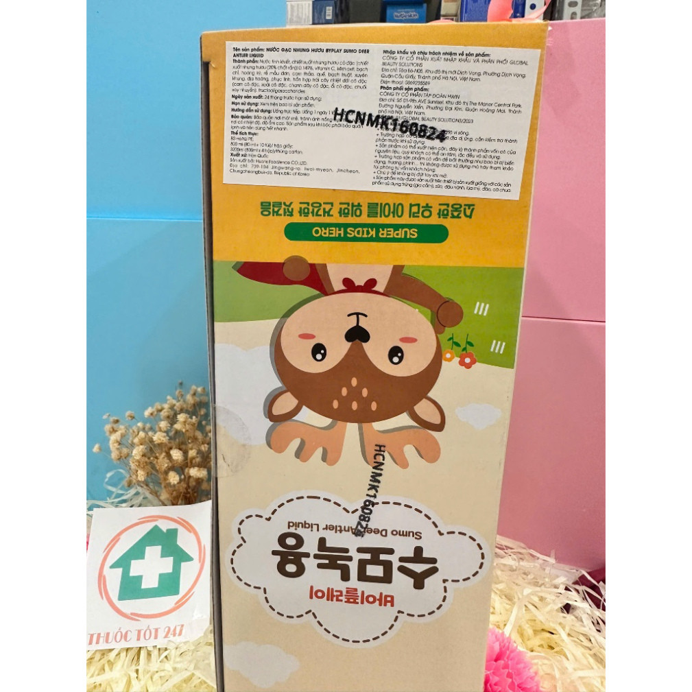 Nước gạc nhung hươu, nước uống dinh dưỡng nâng cao hệ thống miễn dịch Byplay Sumo Deer Antler Liquid