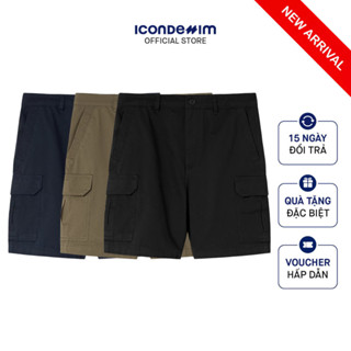 Quần Short Kaki Nam Túi Hộp Cargo Tag Form Smart Fit QSID0226