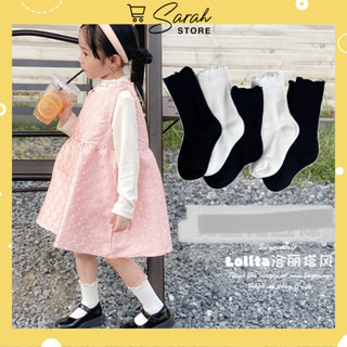 Tất Vớ Cổ Cao Bèo Nhún Tăm Cho Bé Gái Phong Cách Korea TE189