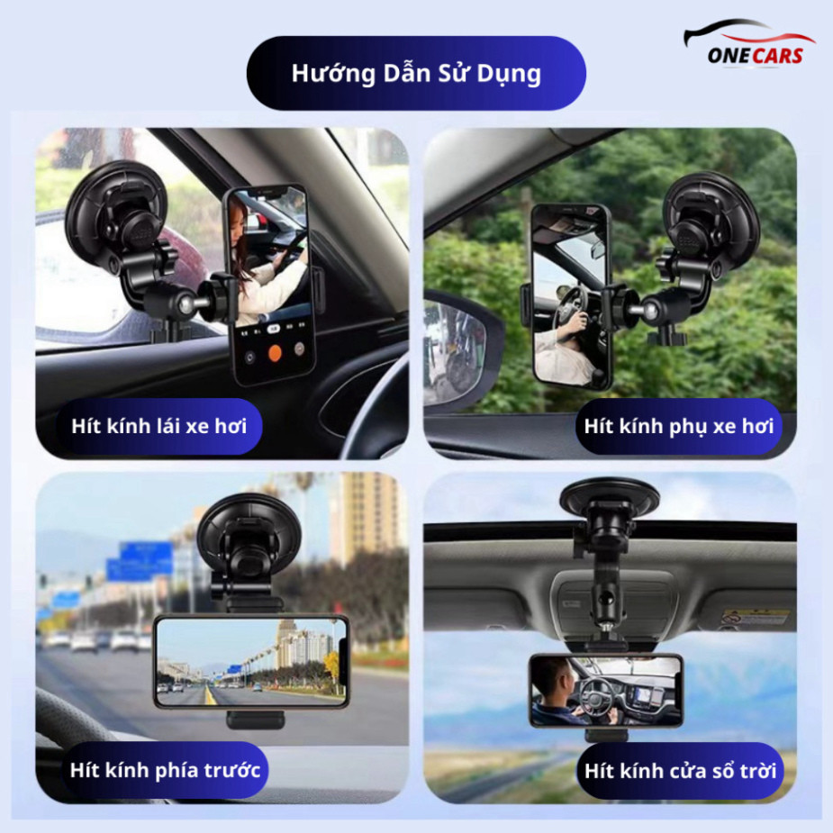 Giá Đỡ Điện Thoại Ô Tô Hút Chân Không Có Remote Chụp Hình Kẹp Để Điện Thoại Trên Xe Hơi Thông Minh - GDDT02 | BigBuy360 - bigbuy360.vn