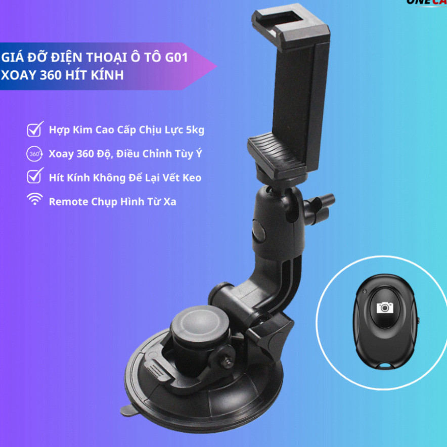Giá Đỡ Điện Thoại Ô Tô Hút Chân Không Có Remote Chụp Hình Kẹp Để Điện Thoại Trên Xe Hơi Thông Minh - GDDT02 | BigBuy360 - bigbuy360.vn