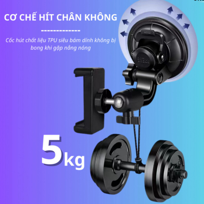 Giá Đỡ Điện Thoại Ô Tô Hút Chân Không Có Remote Chụp Hình Kẹp Để Điện Thoại Trên Xe Hơi Thông Minh - GDDT02 | BigBuy360 - bigbuy360.vn