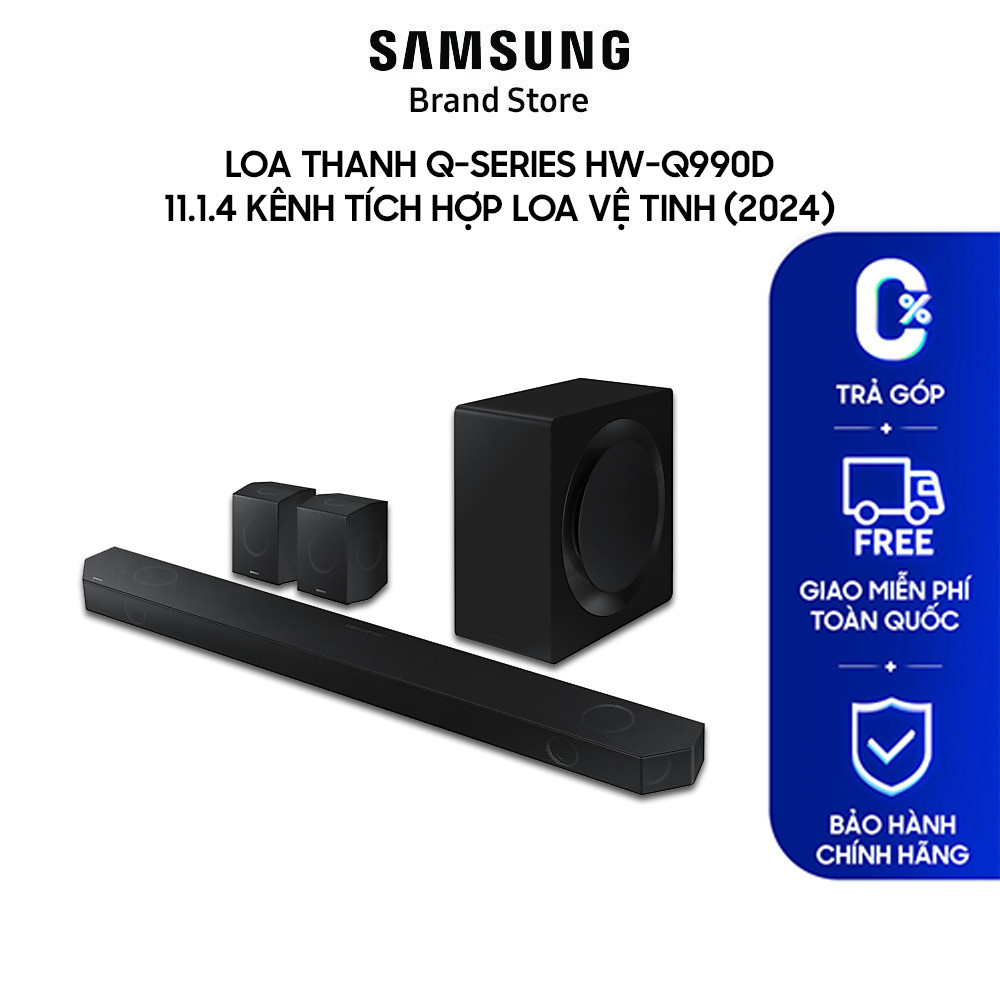 [MIỄN PHÍ VẬN CHUYỂN] Loa Thanh Samsung Q-series HW-Q990D 11.1.4 kênh tích hợp loa vệ tinh (2024)