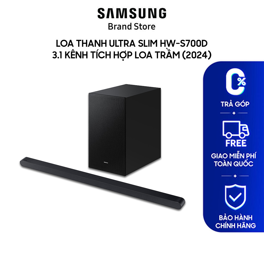 [MIỄN PHÍ VẬN CHUYỂN] Loa Thanh Samsung Ultra Slim HW-S700D 3.1 kênh tích hợp loa trầm (2024)
