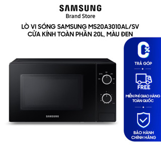 [MIỄN PHÍ VẬN CHUYỂN] Lò vi sóng SAMSUNG MS20A3010AL/SV Cửa kính toàn phần 20L, Màu Đen