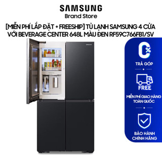 [MIỄN PHÍ VẬN CHUYỂN] Tủ Lạnh Samsung 4 Cửa với Beverage Center 648L màu Đen RF59C766FB1/SV