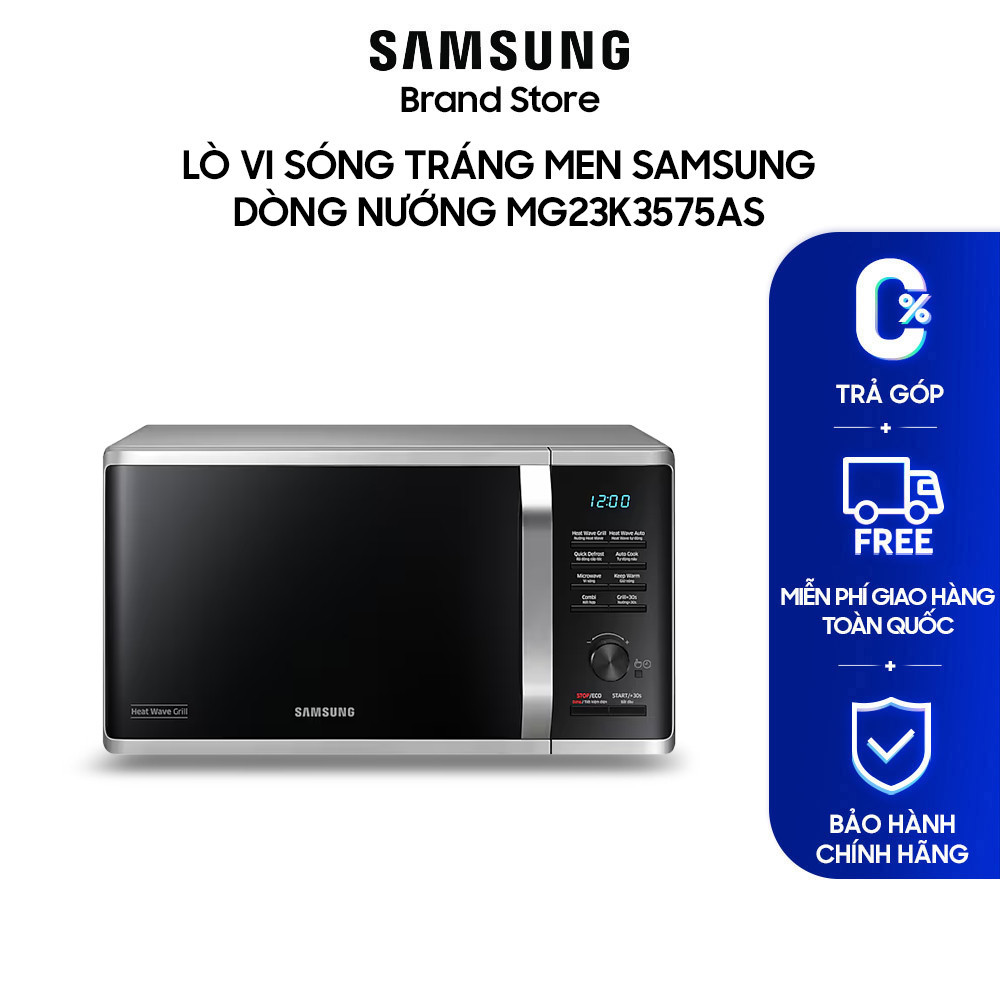 [MIỄN PHÍ VẬN CHUYỂN] Lò vi sóng tráng men Samsung 23 L Dòng nướng MG23K3575AS