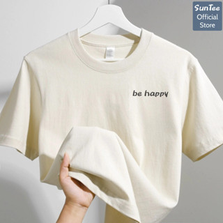 Áo Thun Nữ Form Vừa SUNTEE Phong Cách Basic In Chữ Nhỏ Vải Cotton 250GSM Cao Cấp Thoáng Mát BBT121