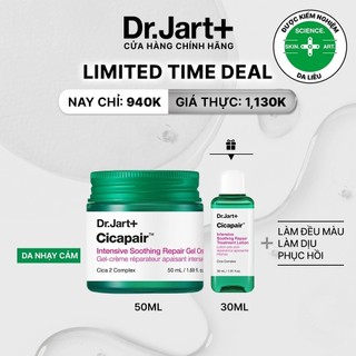 Bộ Làm dịu & dưỡng ẩm Dr.Jart+ - Gel Kem | Toner Da Nhạy Cảm