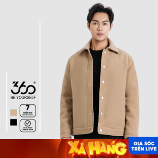Áo khoác dạ nam cổ đức thương hiệu 360 Boutique lót chần bông kiểu dáng trẻ trung tinh tế - AKHTK406