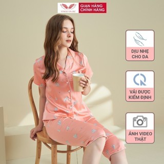 Bộ đồ ngủ nữ Pijama mặc nhà lụa VINGO tay ngắn mùa Hè H767 VNGO