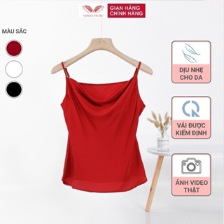 Áo 2 Dây Lụa Pháp Cổ Đổ Vingo Có Tăng Đưa Cùng Blazer Chân Váy Quần Âu N157 VNGO