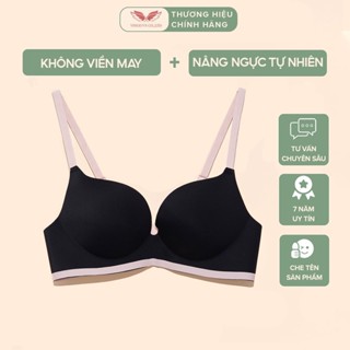 Áo lót nâng ngực tạo khe nữ VINGO mút dày 2cm không gọng thoải mái không đường may AS206 VNGO