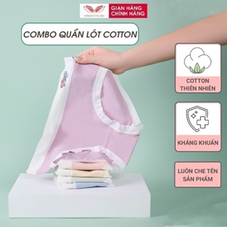 Combo 5 quần lót cotton trơn kháng khuẩn VINGO CB80 VNGO