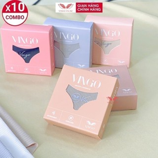 Combo 10 quần lót nữ hộp phấn su thạch tàng hình cạp thường VINGO hàng Việt Nam CB74 VNGO
