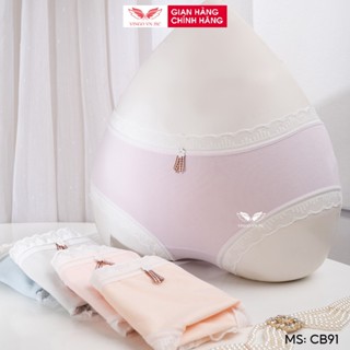 Combo 5 Quần Lót Cotton Kháng Khuẩn Màu Sắc Ngẫu Nhiên Viền Ren Mềm Mại CB91 VINGO