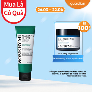 Sữa Rửa Mặt Hỗ Trợ Giảm Mụn Some By Mi Aha-Bha-Pha 30 Days Miracle Acne Clear Foam 100Ml