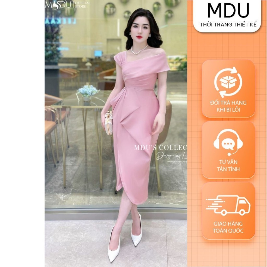 Váy thiết kế K64-D2-4 MDU3515 Họa tiết bắt mắt, dáng ôm body cuốn hút từ MDU K64-D2-4