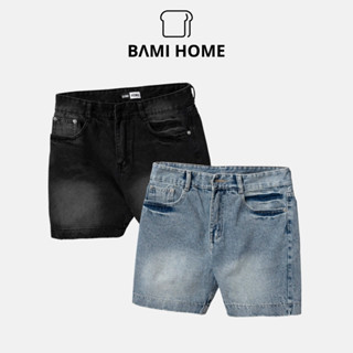 Quần short Jean Nam BAMI HOME quần đùi jean dày dặn form trên gối QJ05