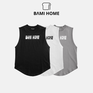 Áo ba lỗ nam  COTTON BAMIHOME Áo thun nam 3 lỗ Tanktop thể thao chất vải co dãn tập gym ATT04