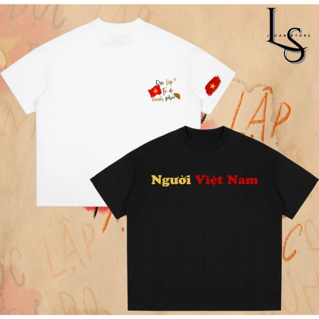 Áo thun yêu nước " Người việt nam" in 2 mặt, chất thun cotton cao cấp thoáng mát UT