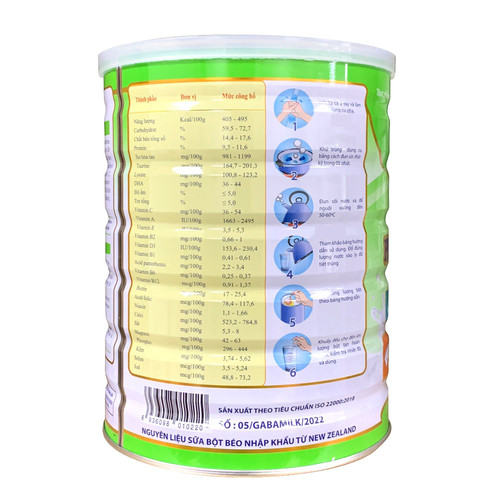 Sữa dinh dưỡng cho bé, sữa bột Gaba Pedia IQ bổ sung dinh dưỡng giúp bé phát triển toàn diện 900g