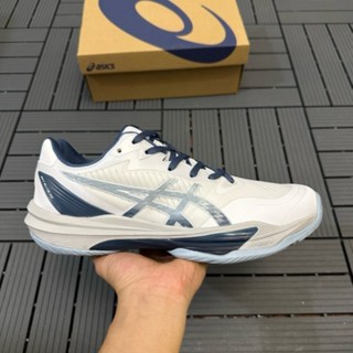  Giày Pickleball Bóng Chuyền Cầu Lông Sky Elite FF3 Trắng Xanh navy. Fullbox,HighQuality 