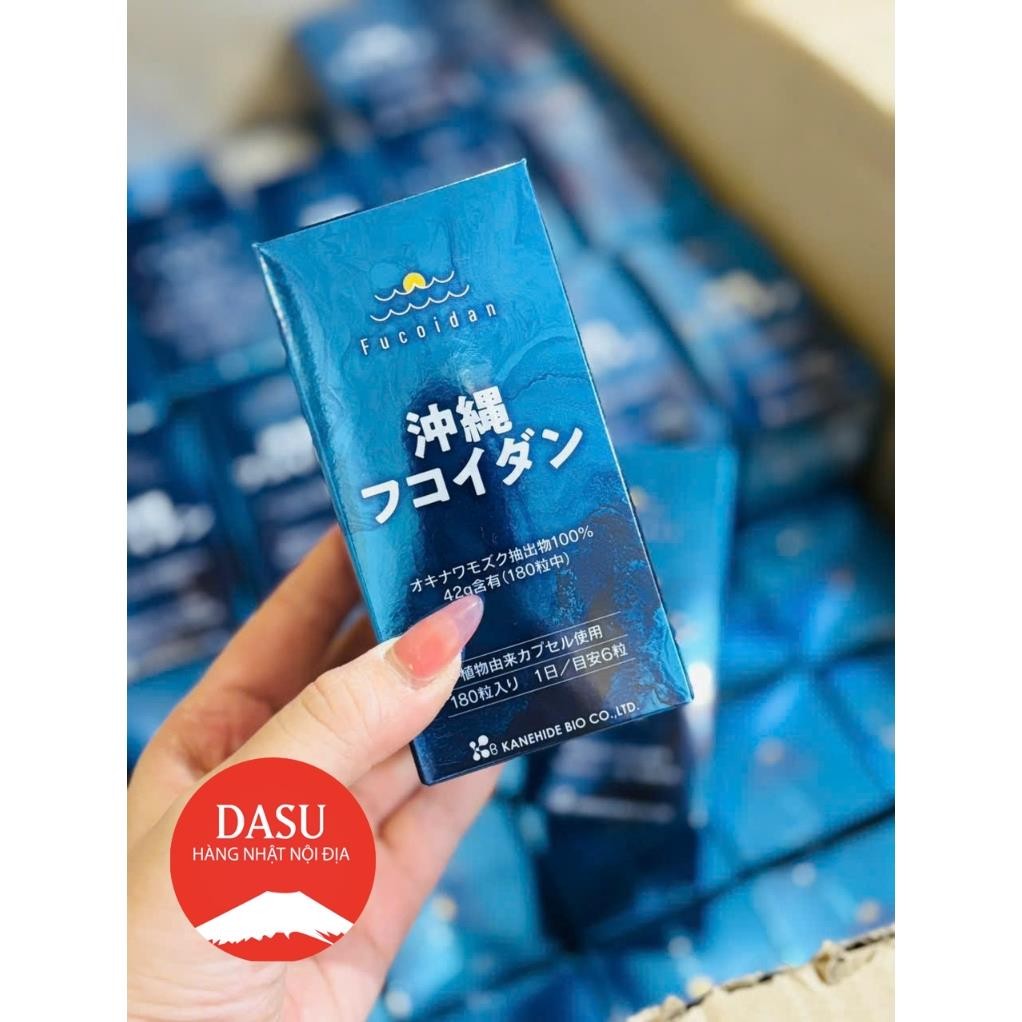 (Hàng Auth) Okinawa Fucoidan Kanehide Bio - Fucoidan xanh Nhật Bản 180 viên - Hỗ trợ điều tri u bướu