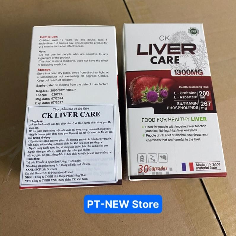 [CHÍNH HÃNG] Ck LIVER CARE 1300 mg- nhập khẩu từ Pháp hỗ trợ thanh nhiệt, giải độc gan (Hộp/ 30 viên
