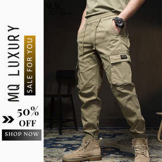 Quần Jogger Kaki - JG3  Jogger Túi Hộp Cao Cấp Nam Cạp Chun Bo Gấu Vải  Xịn MQ LUXURY 68