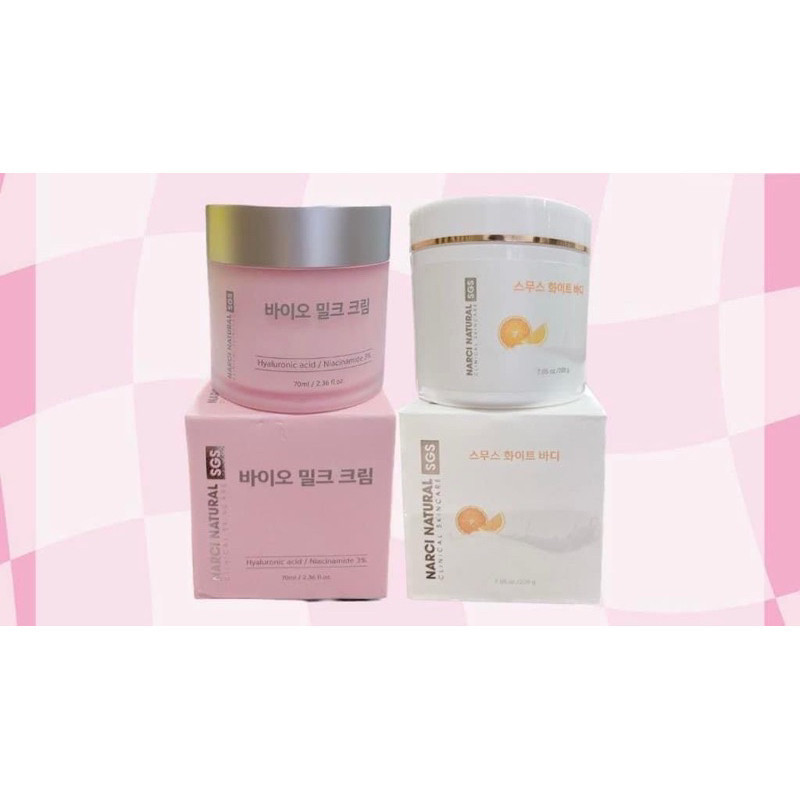 Combo kem body Narci natural 200g + kem dưỡng Narci Natural 70g hạn 2026