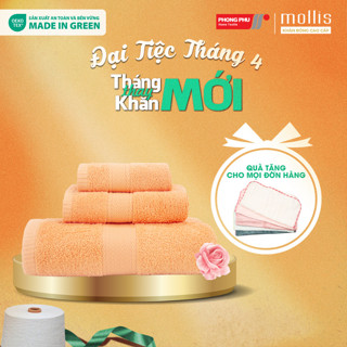 Khăn Tắm Mollis Cotton 60x120cm Khăn Cao Cấp Mềm Mịn Thấm Hút Không Ra Màu Không Xù Đồ Lông Gia Đình Spa Khách Sạn B853