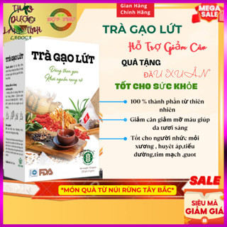 TRÀ GẠO LỨT Giảm Mỡ Bụng, Mỡ Máu,Thải Độc Cơ Thể, Mát Gan Nguyên Liệu Tự Nhiên AnToàn (Hộp 20 Gói x 5g)