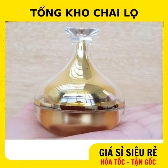 [COMBO 3 CÁI] Hũ Đựng Kem ❤ Hũ Chiết Kem 10g Chóp Vàng, Chóp Bạc | Hũ Đựng Mỹ Phẩm Mini