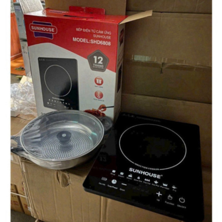 Bếp Từ SUNHOUSE Thế Hệ Mới , Bếp Điện Hồng Ngoại Cơ Công suất 2200W ( MẦU ĐỎ )