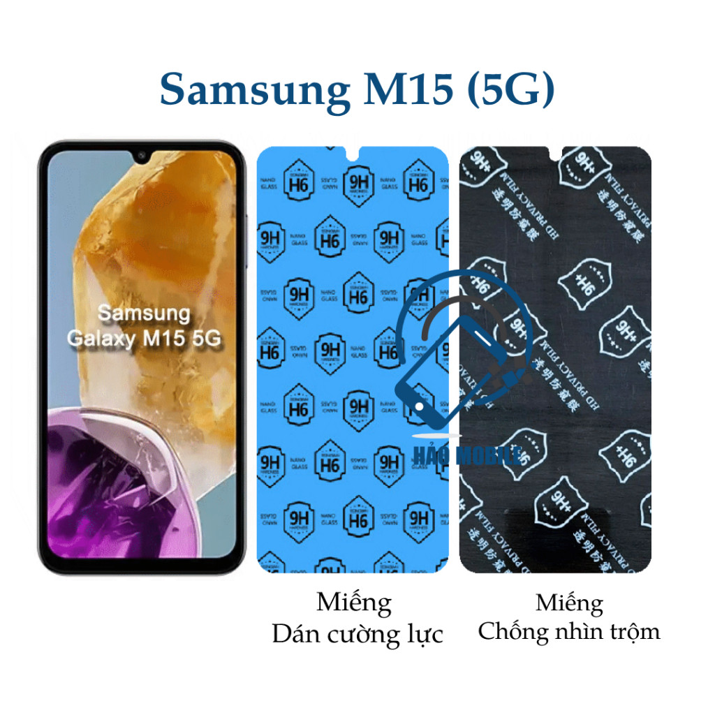 Dán cường lực dẻo nano Samsung M15 (5G) trong suốt và chống nhìn trộm