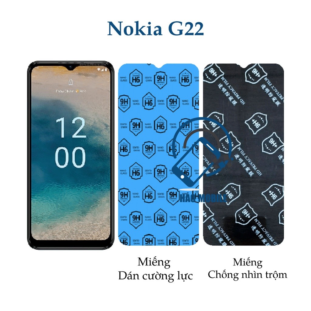 Dán cường lực dẻo nano Nokia G22 ( trong suốt và chống nhìn trộm )