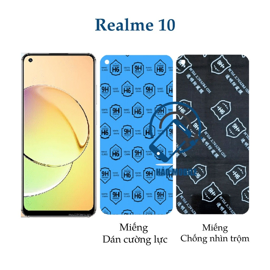 Miếng Dán cường lực dẻo nano Realme 10 ( trong suốt và chống nhìn trộm )