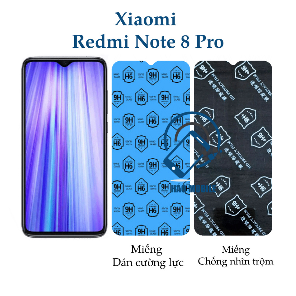 Dán cường lực dẻo nano cho Xiaomi Redmi Note 8 Pro ( trong suốt và chống nhìn trộm )